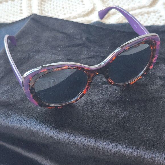 Accessories - Purple/ Tortoise Round Sunnies